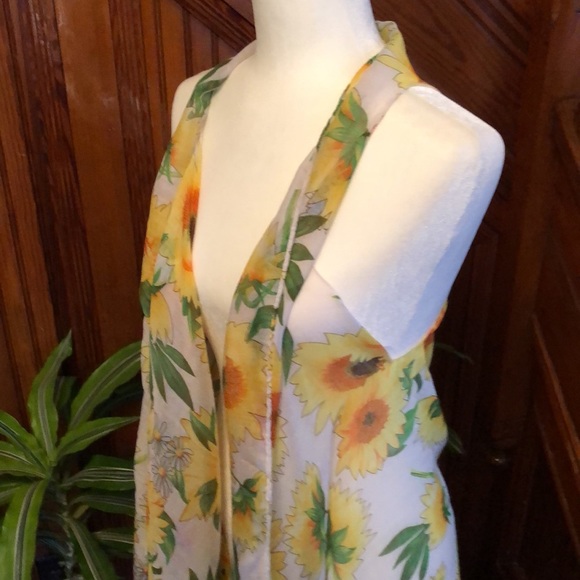 Sunflowers Kimono/cardigan/wrap Sheer - Picture 2 of 4